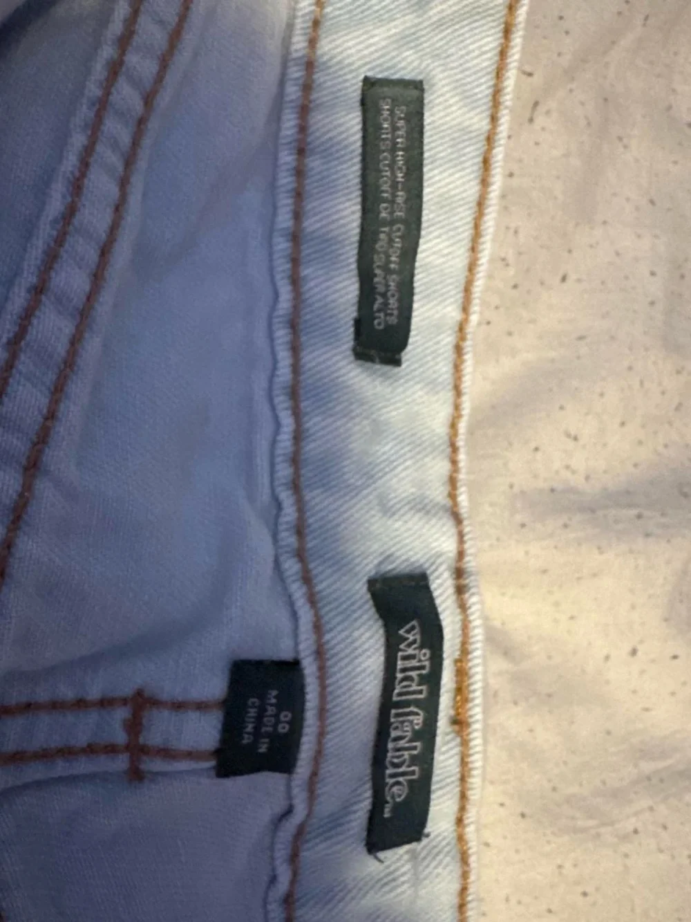 High-Waist Light Blue Denim Jean Shorts
